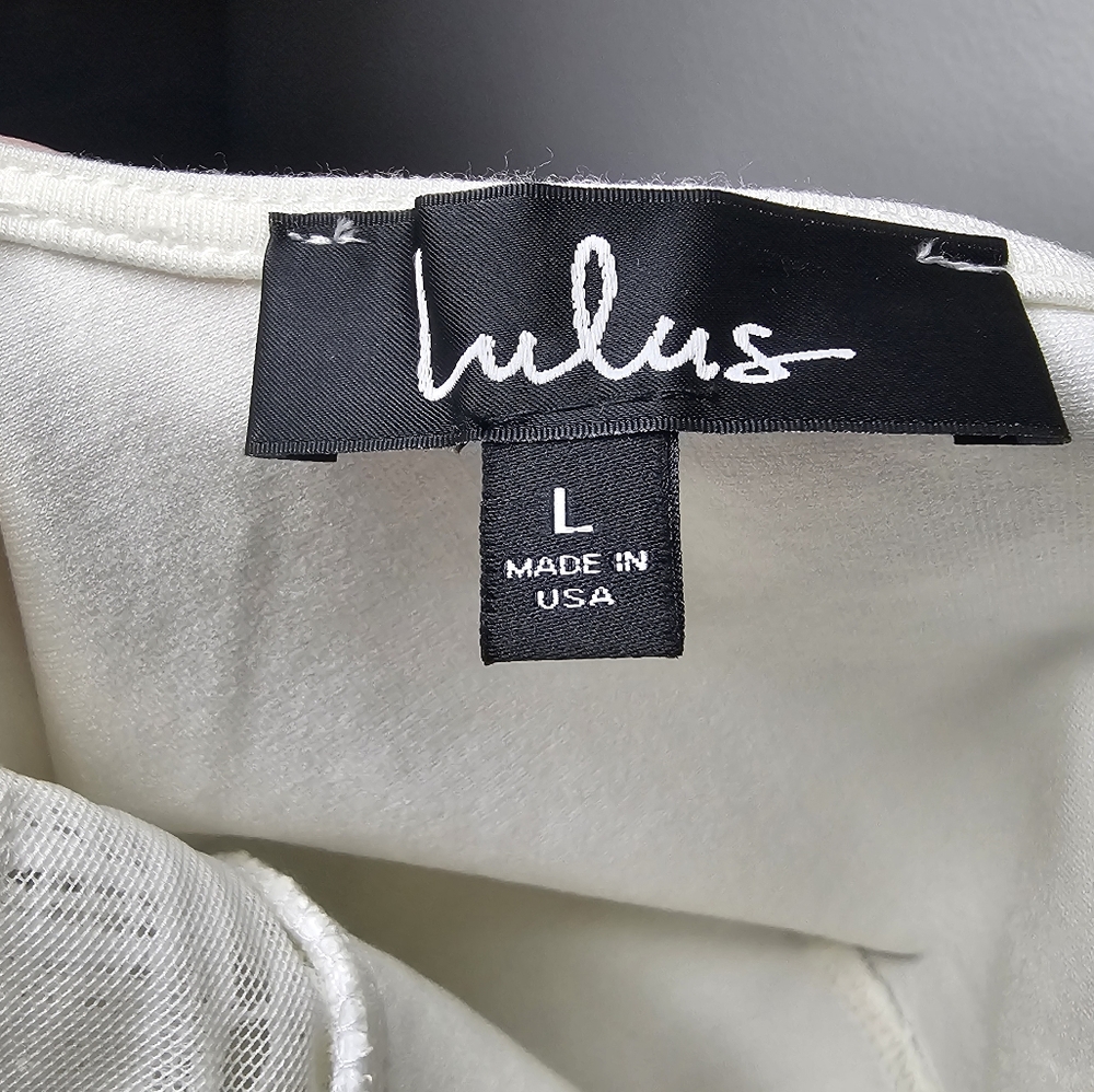 Lulus Cali Cantina White Lace Bodysuit Sz L - Picture 3 of 16